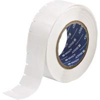&eacute;tiquettes &agrave; transfert thermique B-461, Polyester, 0,6" lo x 1,625" h, Blanc Brunswick Fyr & Safety