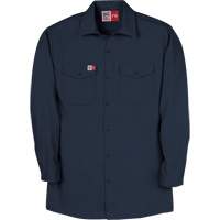 Arc Flash Work Shirt, Small, Navy Blue Brunswick Fyr & Safety