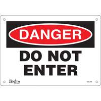 Enseigne Do Not Enter, 7" x 10", Plastique, Anglais Brunswick Fyr & Safety