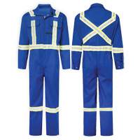 Nomex&reg;Essential 6 oz. Deluxe Coveralls, Size 34, Royal Blue Brunswick Fyr & Safety