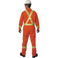 Unlined Hi-Vis Coveralls, Size Small, Orange SEL738 | Brunswick Fyr & Safety