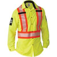 Chemise &agrave; manches longues haute visibilit&eacute; ind&eacute;chirable, Polyester, Petit, Jaune lime haute visibilit&eacute; Brunswick Fyr & Safety