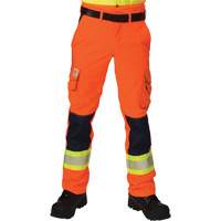 Pantalons cargo haute visibilit&eacute; antid&eacute;chirure, Polyester, 28, Orange haute visibilit&eacute; Brunswick Fyr & Safety