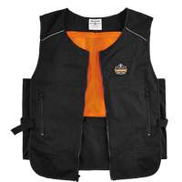 Veste de refroidissement &agrave; changement de phase l&eacute;g&egrave;re avec sachets 6260 Chill-Its, Petit/Moyen, Noir Brunswick Fyr & Safety