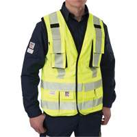 Veste antid&eacute;chirure pour arpenteur, Jaune lime haute visibilit&eacute;, Petit, Polyester Brunswick Fyr & Safety