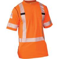 T-shirt &agrave; manches courtes haute visibilit&eacute; Polartec Power Grid, Polyester, Petit, Orange Brunswick Fyr & Safety