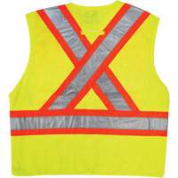 Safety Vest, High Visibility Lime-Yellow, Large/X-Large, Polyester, CSA Z96 Class 2 - Level 2 SGO622 | Brunswick Fyr & Safety