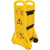 Portable Mobile Barrier, 40" H x 13' L, Yellow SGO660 | Brunswick Fyr & Safety
