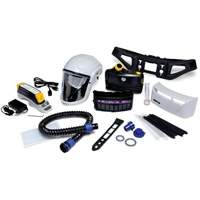 Trousse d'ensemble respirateur d'&eacute;puration d'air propuls&eacute; pour peintre Versaflo, Capuchon & visi&egrave;re, Pile Lithium-ion Brunswick Fyr & Safety