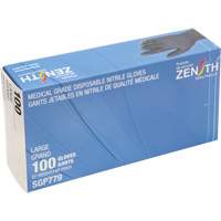 Puncture-Resistant Medical-Grade Disposable Gloves, Large, Nitrile, 5-mil, Powder-Free, Black, Class 2 Brunswick Fyr & Safety