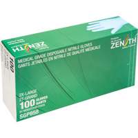 Puncture-Resistant Medical-Grade Disposable Gloves, 2X-Large, Nitrile, 3.5-mil, Powder-Free, Blue, Class 2 Brunswick Fyr & Safety