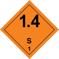 Étiquettes de manutention de matières dangereuses, 4" lo x 4" la, Noir/orange SGQ529 | Brunswick Fyr & Safety