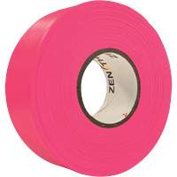 Flagging Tape, 1.1875" W x 164' L, Fluorescent Pink SGQ807 | Brunswick Fyr & Safety