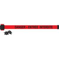 Wall Mount Barrier, Plastic, Magnetic Mount, 7', Red Tape SGQ812 | Brunswick Fyr & Safety