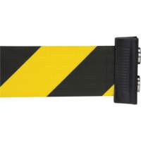 Magnetic Tape Cassette for Build-Your-Own Crowd Control Barrier, 7', Black and Yellow Tape SGO651 | Brunswick Fyr & Safety