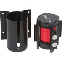 Wall Mount Barrier with Magnetic Tape, Steel, Screw Mount, 7', Red Tape Brunswick Fyr & Safety