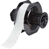 &eacute;tiquettes pour laboratoire et couvercles de flacon r&eacute;sistant aux produits chimiques de s&eacute;rie B33, Polyester, 1" lo x 0,5" h, Blanc Brunswick Fyr & Safety