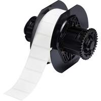 &eacute;tiquettes en tissu avec rev&ecirc;tement en polyamide B33, Nylon, 1,5" lo x 0,75" h, Blanc Brunswick Fyr & Safety