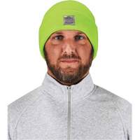 N-Ferno&reg; Rib Knit Beanie Hat, One Size, High-Visibility Lime Green Brunswick Fyr & Safety