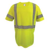 Chemise de s&eacute;curit&eacute; &agrave; manches courtes, Polyester, 2T-Grand, Jaune lime haute visibilit&eacute; Brunswick Fyr & Safety