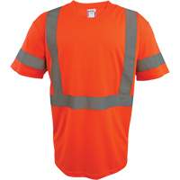 Chemise de s&eacute;curit&eacute; &agrave; manches courtes, Polyester, 2T-Grand, Orange haute visibilit&eacute; Brunswick Fyr & Safety