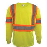 Long Sleeve Safety Shirt, Polyester, 2X-Large, High Visibility Lime-Yellow SGS072 | Brunswick Fyr & Safety
