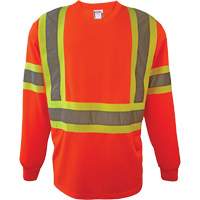 Long Sleeve Safety Shirt, Polyester, 2X-Large, High Visibility Orange SGS080 | Brunswick Fyr & Safety