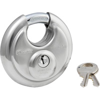 Cadenas &agrave; arceau prot&eacute;g&eacute;, Argent, Cl&eacute;s diff&eacute;rentes, Acier inoxydable, Largeur de 2-3/4" Brunswick Fyr & Safety