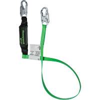 Energy-Absorbing Lanyard, 6', Locking Snap Hook Center, Locking Snap Hook Leg Ends, Polyester Brunswick Fyr & Safety