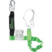Miller&reg; StretchStop&reg; Shock-Absorbing Lanyard, 6', Scaffold Hook Center, Locking Snap Hook Leg Ends, Polyester Brunswick Fyr & Safety