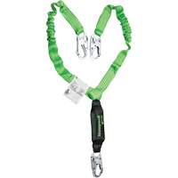 Miller&reg; StretchStop&reg; Shock-Absorbing Lanyard, 6', Locking Snap Hook Center, Locking Snap Hook Leg Ends, Polyester Brunswick Fyr & Safety