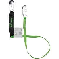 Miller&reg; HP Shock-Absorbing Lanyard, 6', Locking Snap Hook Center, Locking Snap Hook Leg Ends, Polyester Brunswick Fyr & Safety
