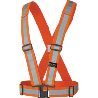 5591 Adjustable Safety Sash, High Visibility Orange, Silver Reflective Colour, One Size Brunswick Fyr & Safety
