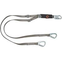 V-Series Tie-Back Lanyard, 6', Carabiner Center, Snap Hook Leg Ends, Nylon Brunswick Fyr & Safety