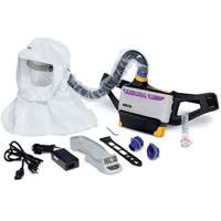 Ensemble respirateur d&eacute;puration dair propuls&eacute; facile &agrave; nettoyer Versaflo, Cagoule ample & visi&egrave;re, Pile Lithium-ion Brunswick Fyr & Safety