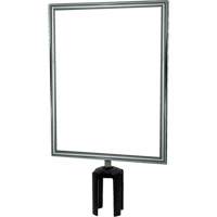 Heavy-Duty Vertical Sign Holder with Tensabarrier<sup>®</sup> Post Adapter, Polished Chrome SGU844 | Brunswick Fyr & Safety