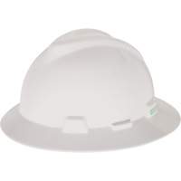 Casque de s&eacute;curit&eacute; &agrave; fente et bordure compl&egrave;te V-Gard, Suspension &agrave; douille, Non ventil&eacute; Brunswick Fyr & Safety