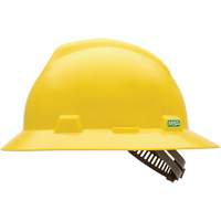 Casque de s&eacute;curit&eacute; &agrave; fente et bordure compl&egrave;te V-Gard, Suspension &agrave; douille, Non ventil&eacute; Brunswick Fyr & Safety