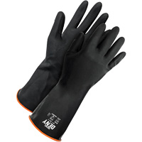 Deny Chemical Resistant Gloves, Size 9, 12" L, Rubber Latex, Flock-Lined Inner Lining, Winter Weight Brunswick Fyr & Safety