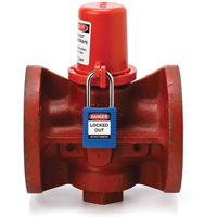 Housse de s&eacute;curit&eacute; pour fontaine et dispositif de cadenassage pour robinet &agrave; tournant, Ensemble Vanne/Robinet &agrave; eau Brunswick Fyr & Safety