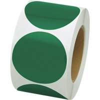 Coloured Marking Dots, Circle, 3" L x 3" W, Green, Vinyl Brunswick Fyr & Safety