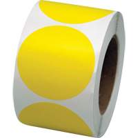 Coloured Marking Dots, Circle, 3" L x 3" W, Yellow, Vinyl Brunswick Fyr & Safety