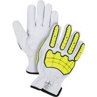 Impact & Cut Resistant Gloves, Small, Goatskin Palm, Driver Cuff Brunswick Fyr & Safety