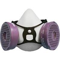 Ensemble de respirateur à demi-masque P100 Comfort-Air<sup>MD</sup> 400Nx noir sans soupape d'expiration, Élastomère/Caoutchouc, Petit/Moyen SGX137 | Brunswick Fyr & Safety