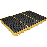Palette &agrave; profil bas pour contr&ocirc;le des d&eacute;versements, Capacit&eacute; de d&eacute;versement 76.5 gal. US, 72" x 49" x 6,5" Brunswick Fyr & Safety