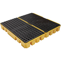 Palette &agrave; profil bas pour contr&ocirc;le des d&eacute;versements, Capacit&eacute; de d&eacute;versement 51 gal. US, 49" x 48" x 6,5" Brunswick Fyr & Safety