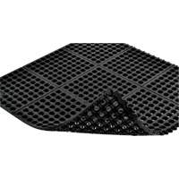Cushion-Ease<sup>®</sup> 550 Interlocking Anti-Fatigue Mat, Slotted, 3' x 3' x 3/4", Black, Rubber SGX886 | Brunswick Fyr & Safety
