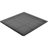 Tapis antifatigue &agrave; imbrication Cushion-Ease, Rugueux, 3' x 3' x 3/4", Noir, Caoutchouc naturel Brunswick Fyr & Safety