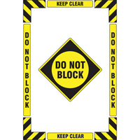 Trousse de marquage du sol ?Keep Clear Do Not Block? (se tenir &agrave; l&eacute;cart - ne pas encombrer), Adh&eacute;sif, Anglais avec pictogramme Brunswick Fyr & Safety