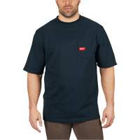 T-shirt robuste avec poche, Hommes, Petit, Bleu Brunswick Fyr & Safety